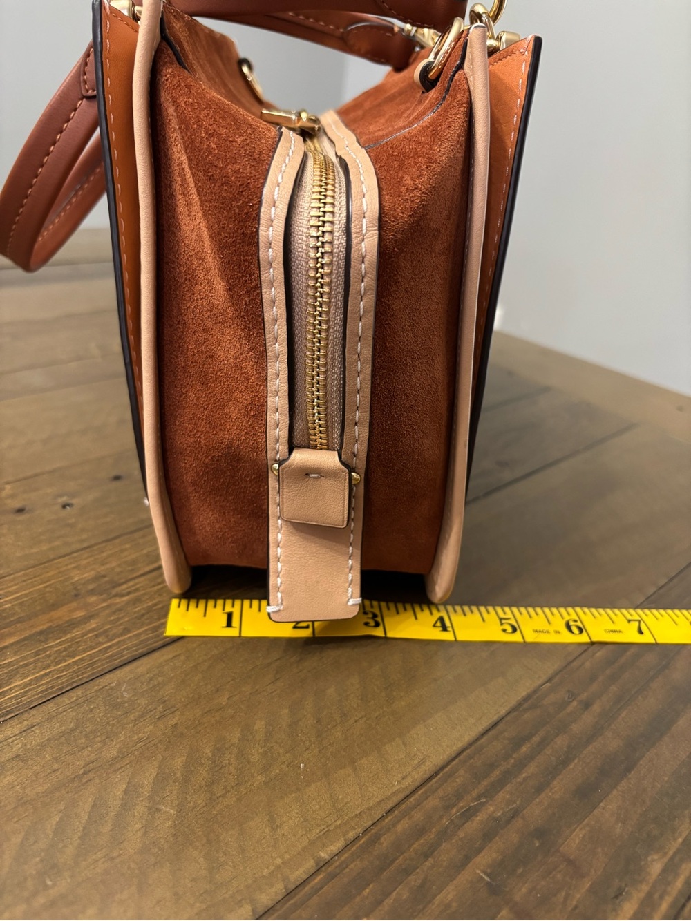 Coach Dreamer Satchel in Sunrise Multi Colorblock Leather and Suede - Picture 12 of 16